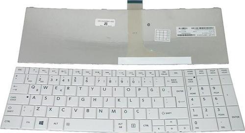 Toshiba Satellite C850, C855, L850, L855 Notebook Klavyesi (Beyaz TR) V2
