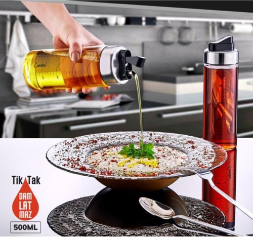 Chef Star Cambu Tiktak Borosilikat Cam Yağlık 500 ml CMB0145