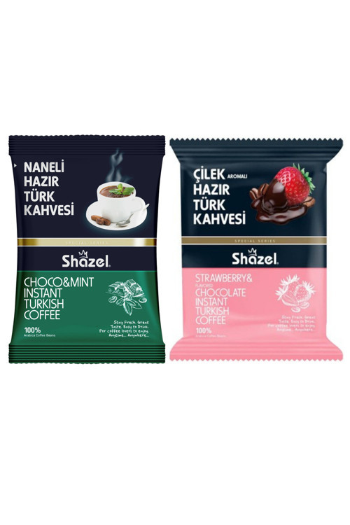 Hazır Türk Kahve Seti Naneli Çilekli 2 X 100 G 2 Li Set