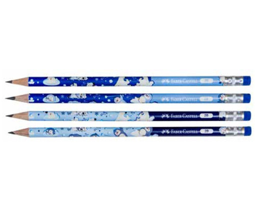 Faber Castell Arctic Friends Kurşun Kalem Silgili - 6 adet