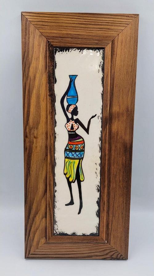 Afrikalı Kız Desenli Iznik Cinisi