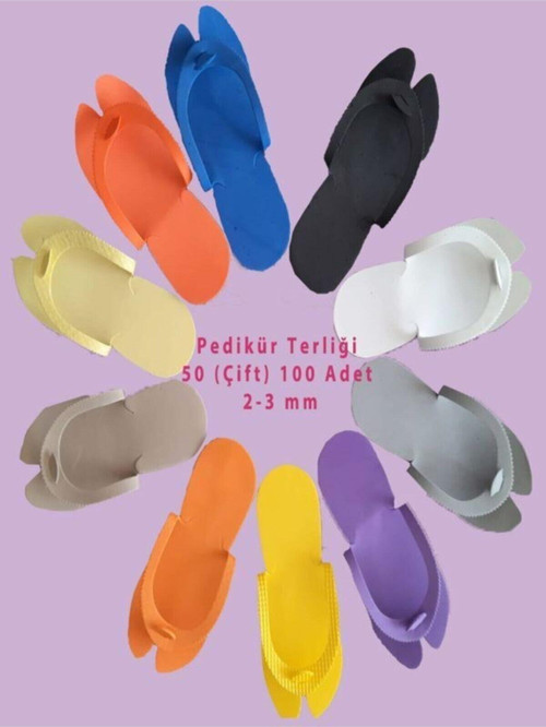 Pedikür Terliği 50 Çift 100 Adet 2-3 Mm