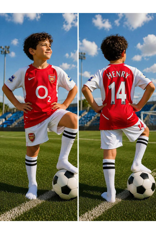 A.R.S.E.N.A.L Retro İç Saha Henry 14 Numara Çocuk Forma Takımı