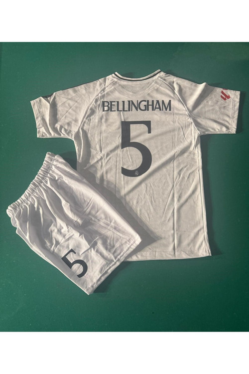 Real Madri'D Jude Bellingham Beyaz 2024/25 Yeni Sezon Futbol Çocuk Forması 3'Lü Set