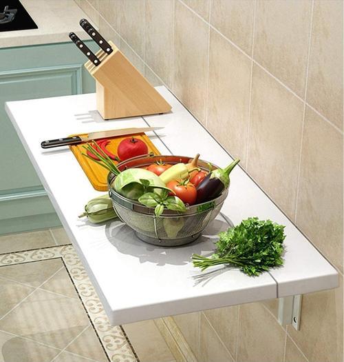 Ahşap Duvara Monteli Katlanır Mutfak Masası 60*90 cm