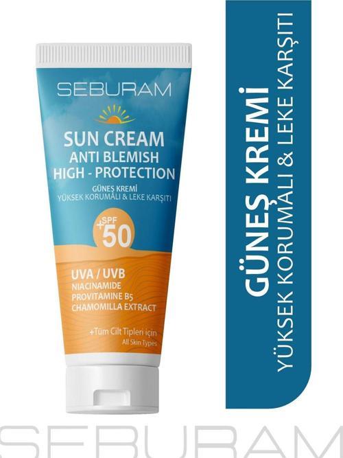 Yüksek Korumalı Leke Karşıtı Güneş Kremi Spf 50+ 50ml