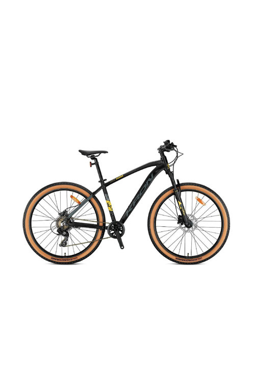 24J Xc 100 Hd Dağ Bisikleti - Mat Siyah Sarı Füme - 33 Kadro