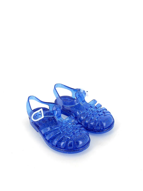 Sun Cobalt Paillete - Lacivert Simli Çocuk Sandalet