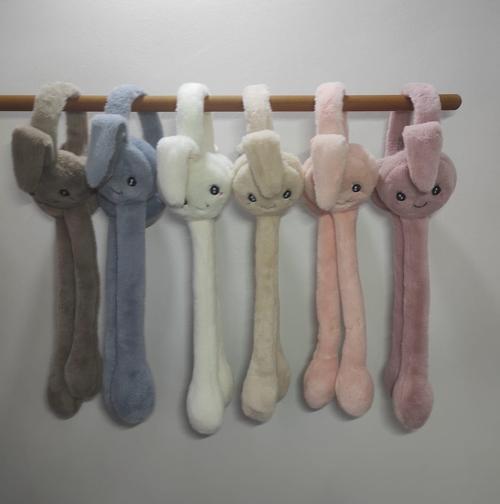 Kulakları Hareketlı Puffy Kulak Isıtıcı Peluş Oyuncak Kulaklık  k