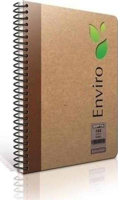 Enviro A4 Spiralli Kraft Sert Kapak Bloknot 100 Yp Çizgisiz