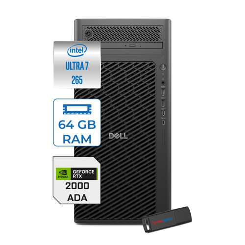 Pro Max Tower T2 Intel Core Ultra 7 265 5.3 Ghz 64GB Ddr5 2tb SSD Windows 11 Pro Nvidia Rtx A2000 Ada 16GB Gddr7 Iş Istasyonu FCT22502652000P15 + Zetta Flash Bellek