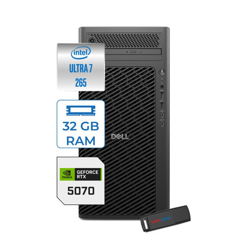 Pro Max Tower T2 Intel Core Ultra 7 265 5.3 Ghz 32GB Ddr5 1tb SSD Windows 11 Pro Geforce Rtx 5070 12GB Gddr7 Iş Istasyonu FCT22502655070P02 + Zetta Flash Bellek