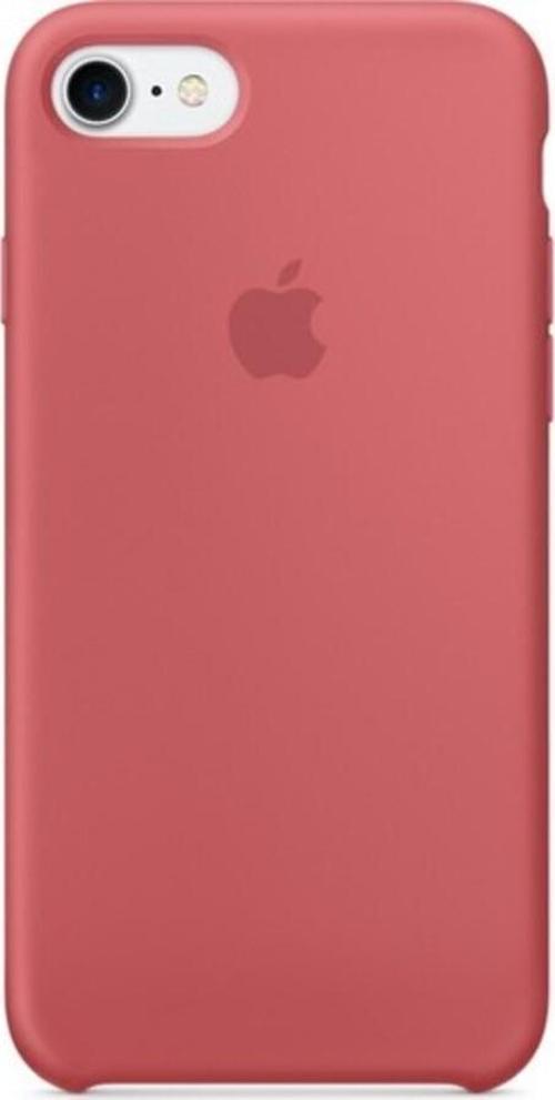 Apple iPhone 7/8 Kamelya (Camellia) Silikon Kılıf Kauçuk Arka Kapak Kamelya Kırmızısı