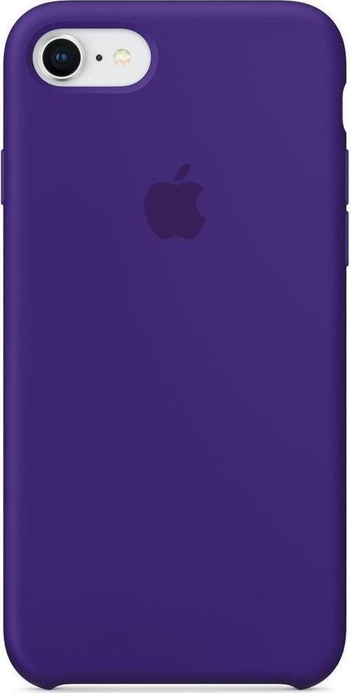 Apple iPhone 7/8 Kamelya (Camellia) Silikon Kılıf Kauçuk Arka Kapak Mor