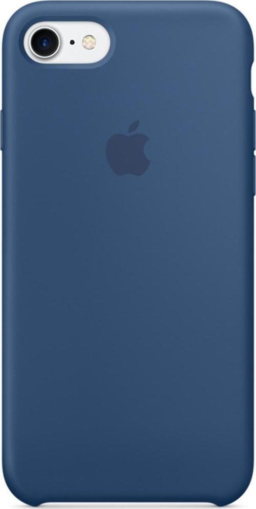 Apple iPhone 7/8 Kamelya (Camellia) Silikon Kılıf Kauçuk Arka Kapak Okyanus Mavisi