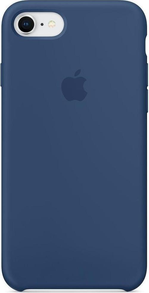 Apple iPhone 7/8 Kamelya (Camellia) Silikon Kılıf Kauçuk Arka Kapak Mavi