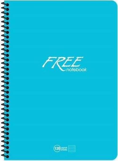 Keskin A4 120Yp. Çizgili PP Kapak Free Defter Mavi