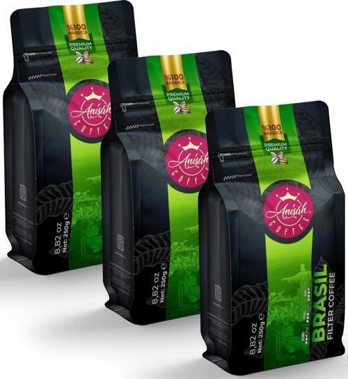 Brezilya Santos Filtre Kahve 3*250 gram - 3'lü Paket