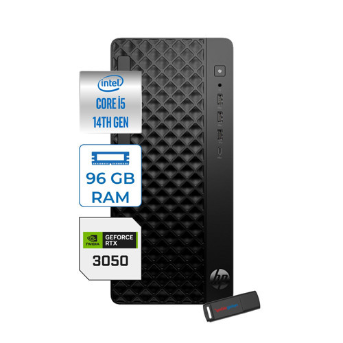 Prodesk 2 Tower G1I Intel I5 14500 Up To 5,0ghz 96GB Ddr5 1tb SSD 6GB/RTX3050 WIN11HOME Mini Tower Masaüstü Bilgisayar B6YE4ET23H33+ZETTAUSBBELLEK