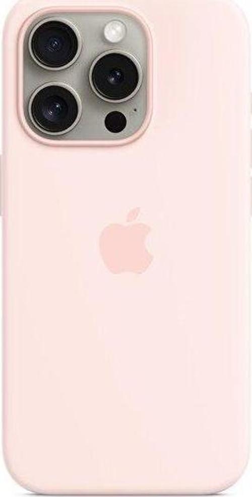 iPhone 15 Pro için MagSafe özellikli Silikon Kılıf - Uçuk Pembe - MT1F3ZM/A