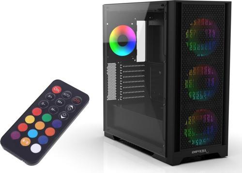 Emg-17Xb 4X1200Mm Kumandalı Argb Fan Gaming Computer Case Boş Bilgisayar Kasası