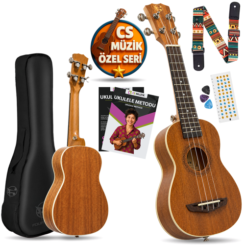 Sydra UKS-21M Soprano Ukulele Maun Ağacı Profesyonel Ukulele Seti