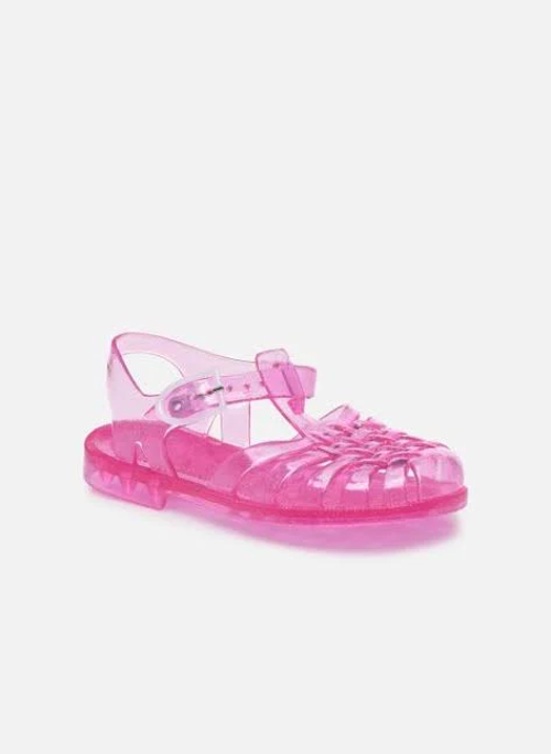 Sun Rose Paillete - Şeffaf Pembe Kız Çocuk Sandalet