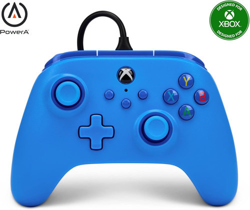 Xbox Series X|S Ve Windows 10/11 Için Kablolu Powera Controller - Mavi, Gamepad, Kablolu Video Oyun