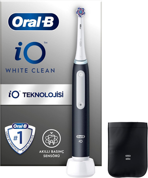 Io Şarjlı Diş Fırçası White Clean, Siyah