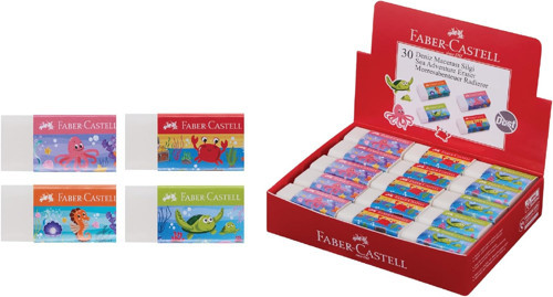 Faber-Castell Deniz Macerası Silgi, Dust-Free, 30X Asorti