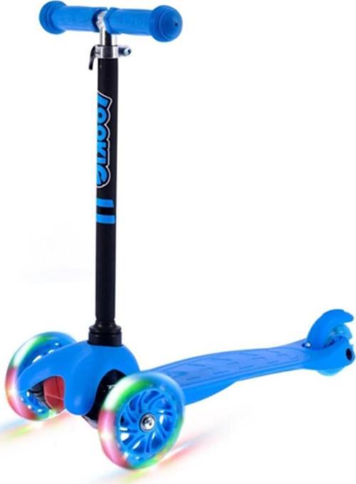 Mavi 3 Tekerlekli Led Işıklı Scooter