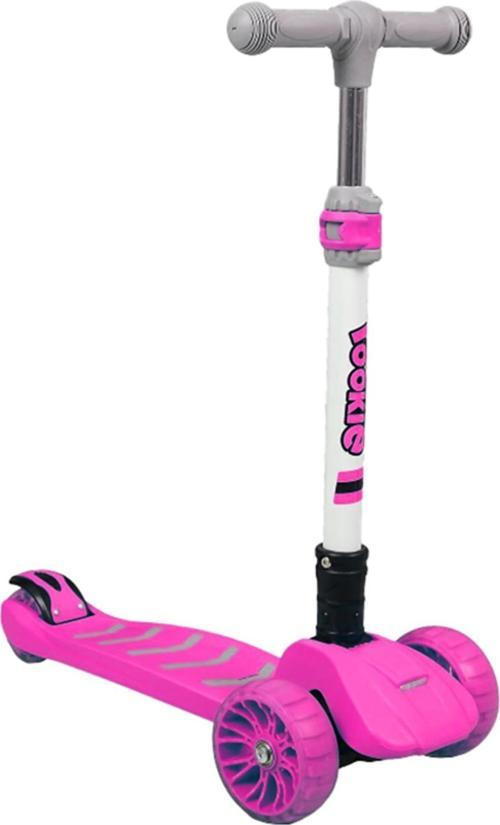 Maxi Pro Led Pembe Scooter Katlanabilir Led Işıklı 3 Tekerlekli