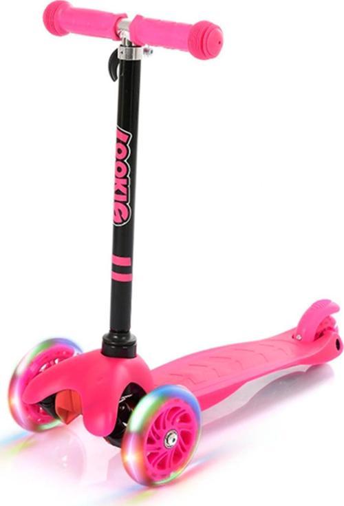 Pembe 3 Tekerlekli Led Işıklı Scooter