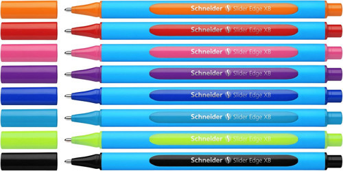 Slider Edge Xb Tükenmez Kalem, 1,4 Mm, 8'Li Set, Canlı Renkler