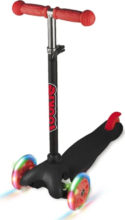 Siyah 3 Tekerlekli Işıklı Scooter