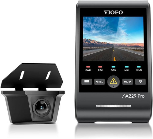 A229 Pro W 2 Kameralı Ön+Arka Su Geçirmez 4K+2K Sony Starvis 2 Sensör Gps'Li Araç Kamerası