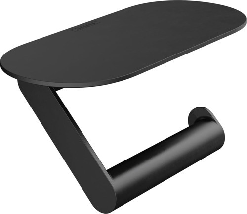 Wallstoris Tuvalet Kağıdı Tutucu, Raflı, 23 Cm, Mat Siyah