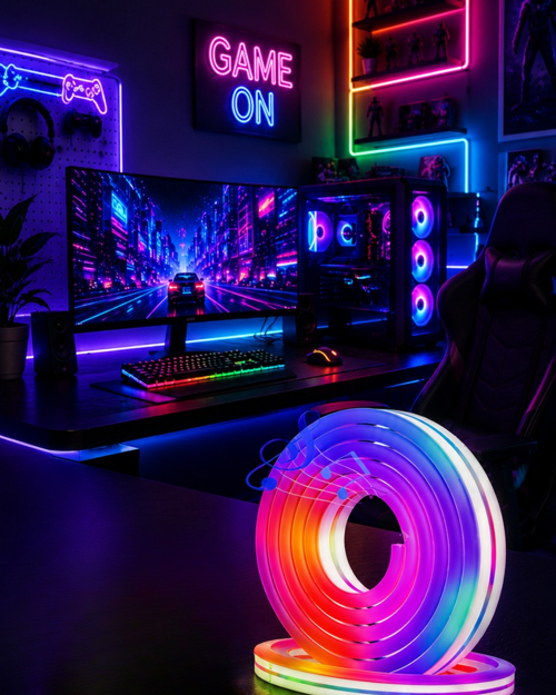 popüler Uygulama Kontrollü RGB Neon Led Şerit Işık 16 Milyon Renk Destekli 2026