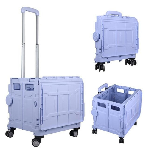 SN-26967 Katlanabilir Market Pazar Kamp Tekerlekli Alışveriş Arabası 60KG Kapasiteli