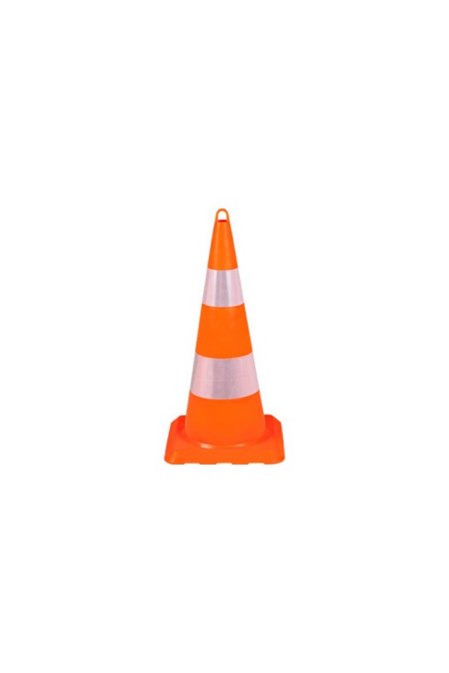 UT5011 75 cm Çift Refletörlü Kırılmaz Trafik Konisi