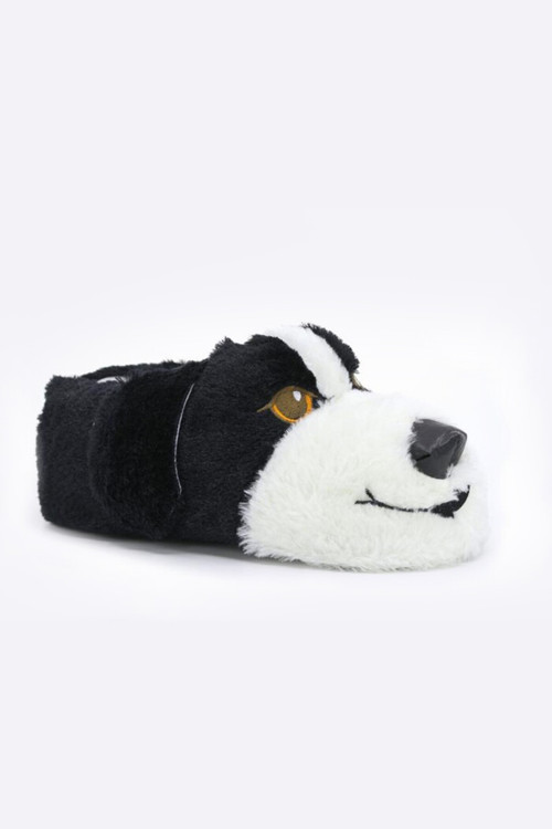 Siyah Köpek Figürlü Panduf