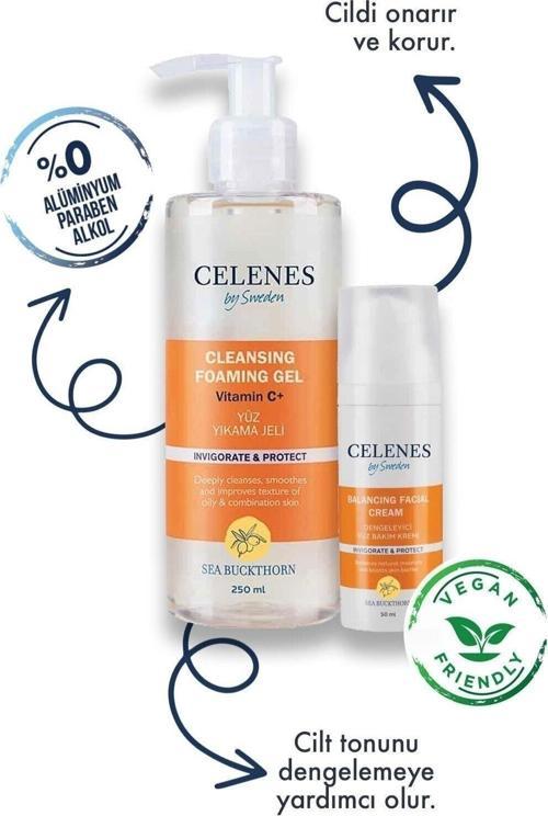 Sea Buckthorn Yüz Temizleme Ve Bakım Seti Ikisi Bir Arada Yağlı Ve Karma Ciltler 250ml 50ml