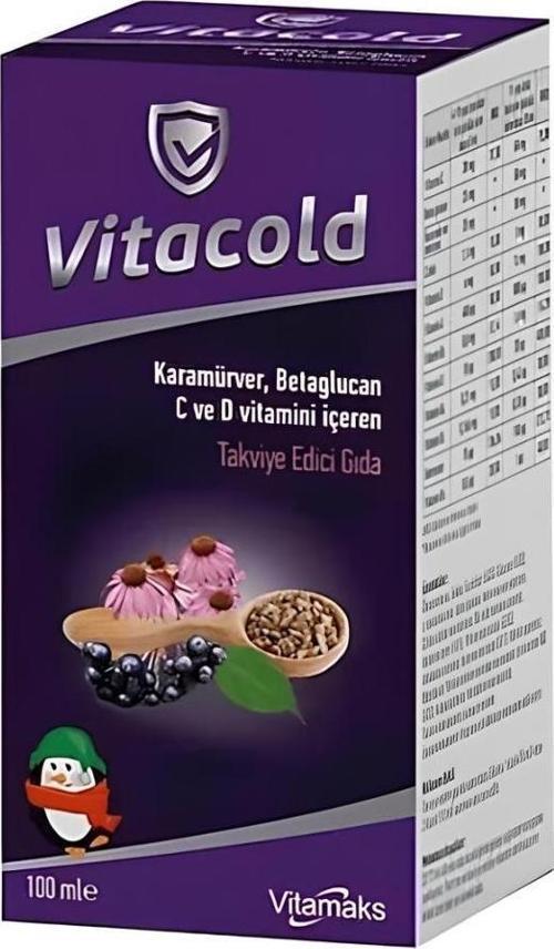 Vitacold Vitamin Mineral Kara Mürver Beta Glukan Şurup 100 ml