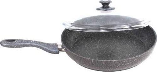 Granit Kapaklı 28 cm Tava Gri