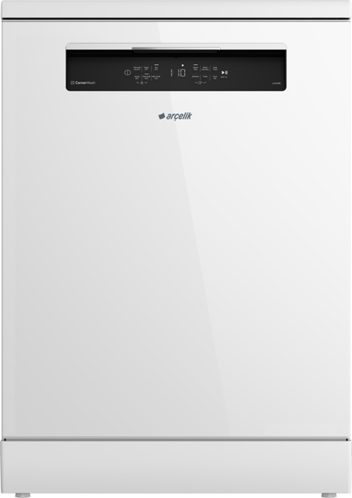 6166 BC 6 Programlı Beyaz Cam Kapılı Bulaşık Makinesi