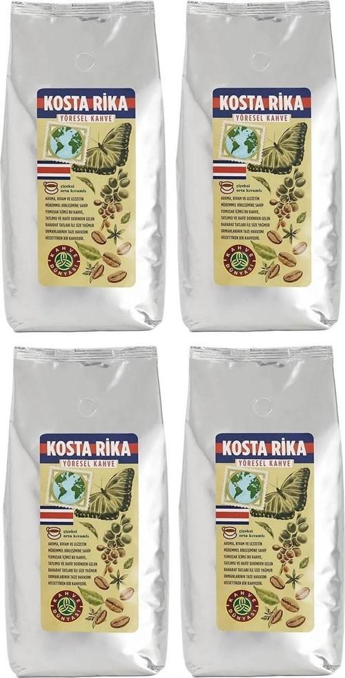 Yöresel Kosta Rika Çekirdek Filtre Kahve 4x1000gr