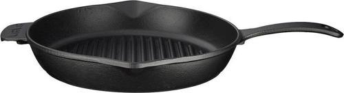 Lava Yuvarlak Izgara Döküm Tava Metal Saplı Özel Tasarım 28 cm