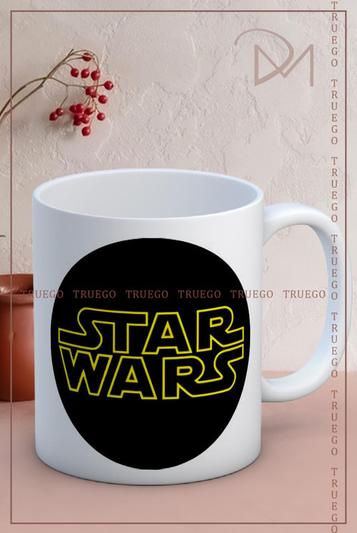 Baskılı Kupa Bardak Seramik Mug - Star Wars Siyah