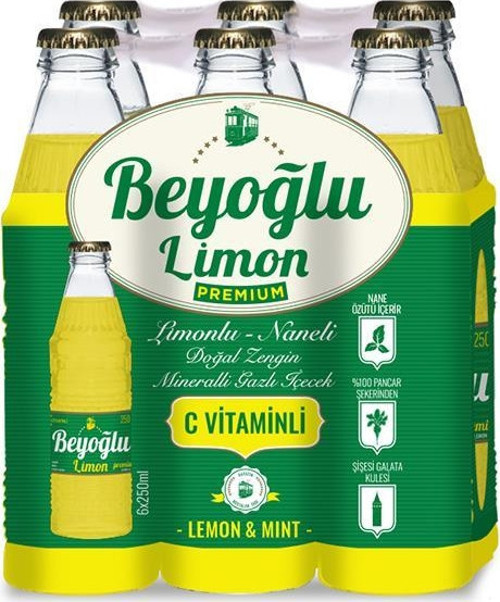 Limonlu Gazoz Cam 6X250 ml. (4'lü)