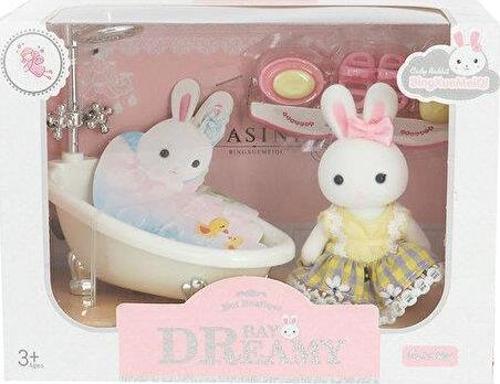 Sevimli Tavşan Ailesi Banyo Küvet Seti 6621-4